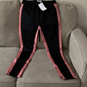 Fashion Nova Men  Black and Pink Joggers